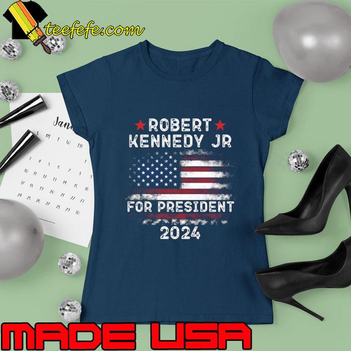 Kennedy 2024 For President - RFK JR 2024 America flag T-Shirt Ladies tee Kennedy 2024 For President - RFK JR 2024 America flag T-Shirt Ladies tee