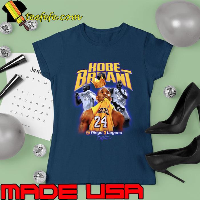 Kobe Kryant 5 rings 1 legend black mamba 24 basketball player american T-Shirt Ladies tee Kobe Kryant 5 rings 1 legend black mamba 24 basketball player american T-Shirt Ladies tee
