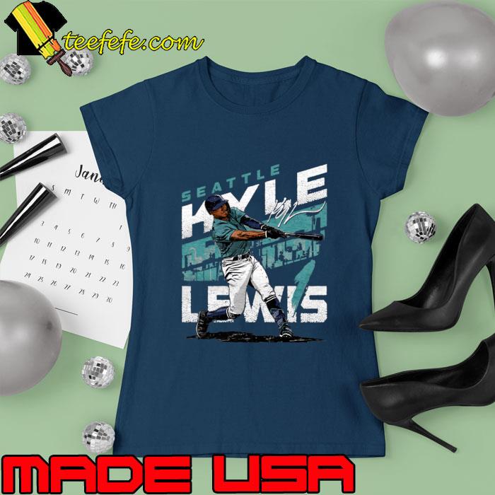 Kyle Lewis Seattle City Name Signature Baseball Player An American T-Shirt Ladies tee Kyle Lewis Seattle City Name Signature Baseball Player An American T-Shirt Ladies tee