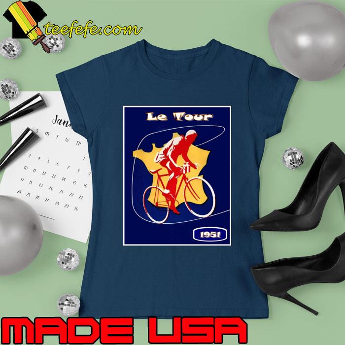 Le Tour Vintage 1951 Bicycle Racing T-Shirt Ladies tee Le Tour Vintage 1951 Bicycle Racing T-Shirt Ladies tee