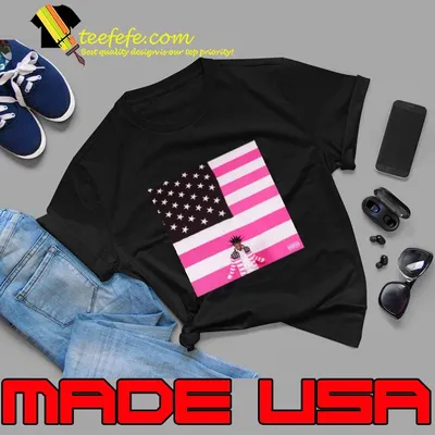 Lil Uzi Vert pink tape american flag T-Shirt