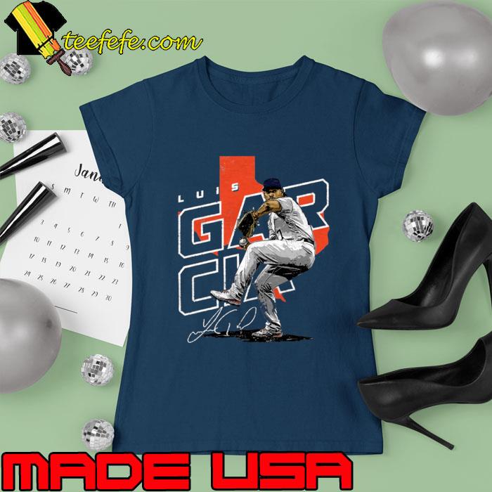 Luis Garcia Signature Houston Player Map Baseball T-Shirt Ladies tee Luis Garcia Signature Houston Player Map Baseball T-Shirt Ladies tee