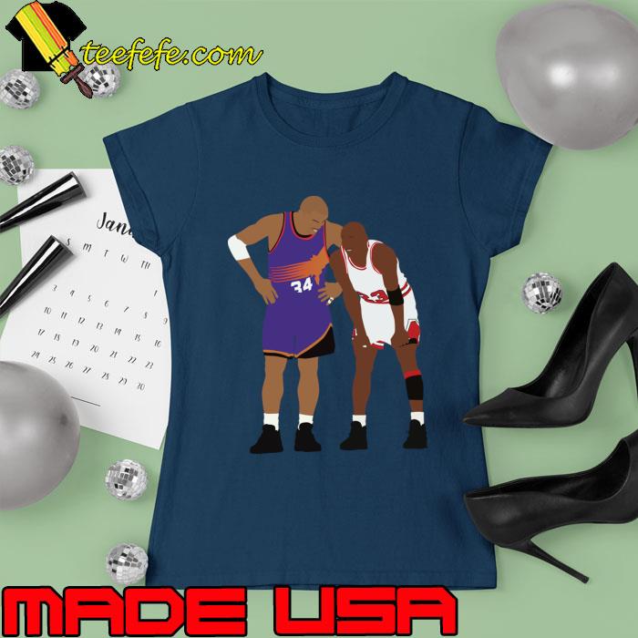 M. Jordan 23 vs C. Barkley 34 NBA Finals Player Baseball T-Shirt Ladies tee M. Jordan 23 vs C. Barkley 34 NBA Finals Player Baseball T-Shirt Ladies tee