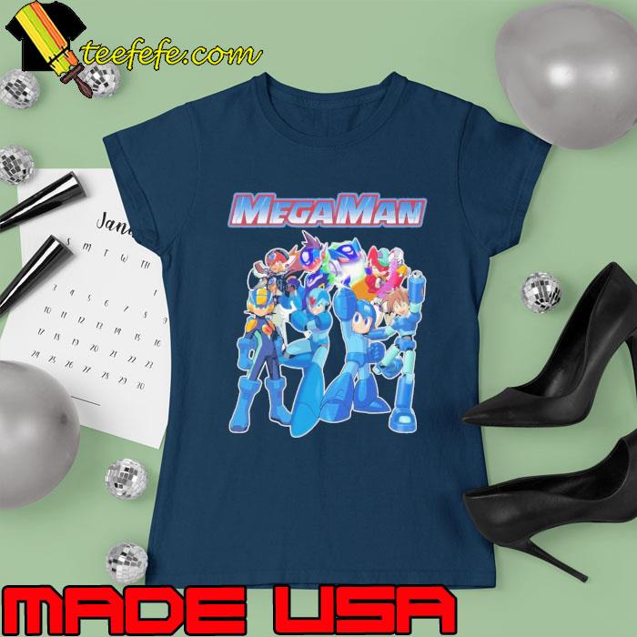 Mega man Jumpman Video Game Pixel Robot Android Rockman s Ladies tee Mega man Jumpman Video Game Pixel Robot Android Rockman s Ladies tee