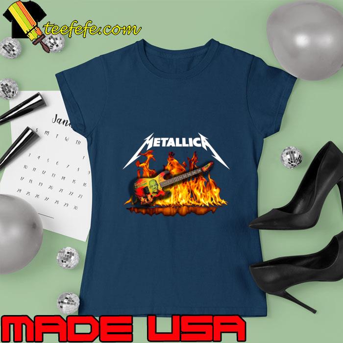 Metalilica Music Band Rock Fire Kirk Hammett Guitar T-Shirt Ladies tee Metalilica Music Band Rock Fire Kirk Hammett Guitar T-Shirt Ladies tee