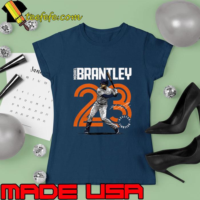 Michael Brantley American Baseball Fielder Houston Inline Signature T-Shirt