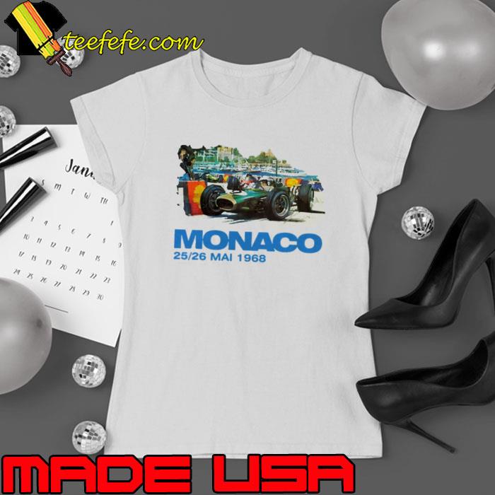 Monaco Gp 1968 Jim Clark Unisex T-Shirt Ladies tee Monaco Gp 1968 Jim Clark Unisex T-Shirt Ladies tee