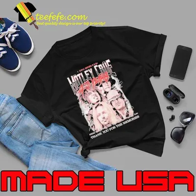 Motley crue 40 years thank you for the memories signatures shirt