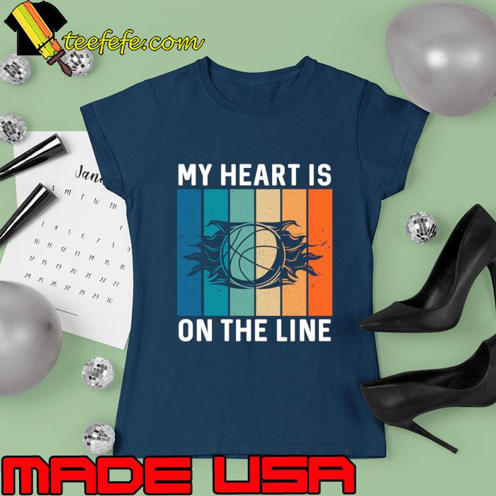 My heart is on the line vintage football T-Shirt Ladies tee My heart is on the line vintage football T-Shirt Ladies tee