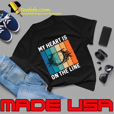 My heart is on the line vintage football T-Shirt