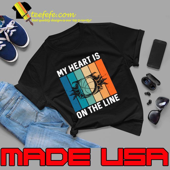 My heart is on the line vintage football T-Shirt