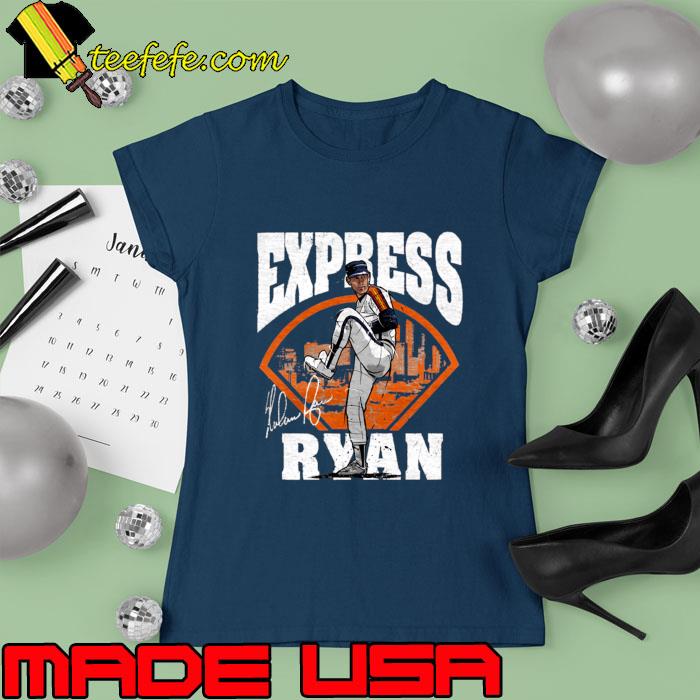 Nolan Ryan Signature An American Former Professional Baseball Houston Express Field T-Shirt Ladies tee Nolan Ryan Signature An American Former Professional Baseball Houston Express Field T-Shirt Ladies tee