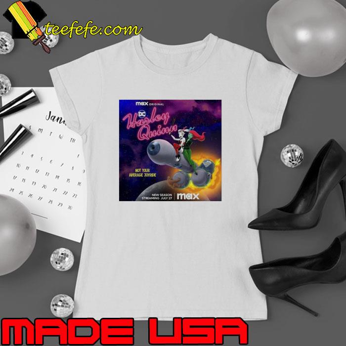 Not Your Average Joyride DC Comics Harley Quinn Poster s Ladies tee Not Your Average Joyride DC Comics Harley Quinn Poster s Ladies tee