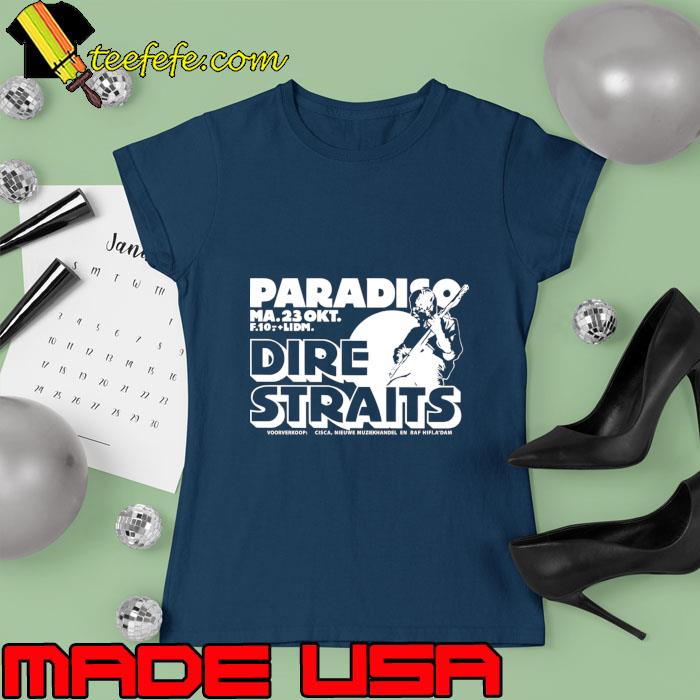 Official paradiso Dire Straits Club 1978 White T-Shirt Ladies tee Official paradiso Dire Straits Club 1978 White T-Shirt Ladies tee