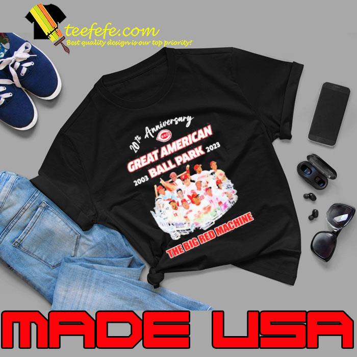 Original cincinnati Reds 20th Anniversary Great American Ball Park The Big Red Machine Shirt Original cincinnati Reds 20th Anniversary Great American Ball Park The Big Red Machine Shirt