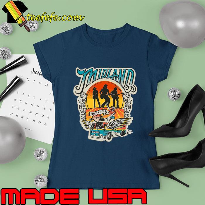 Original midland Make a Little Us Tour Wing Sunset T-Shirt Ladies tee Original midland Make a Little Us Tour Wing Sunset T-Shirt Ladies tee