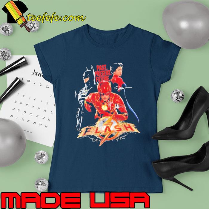 Past Present Future The Flash Thank You For The Memories signatures s Ladies tee Past Present Future The Flash Thank You For The Memories signatures s Ladies tee