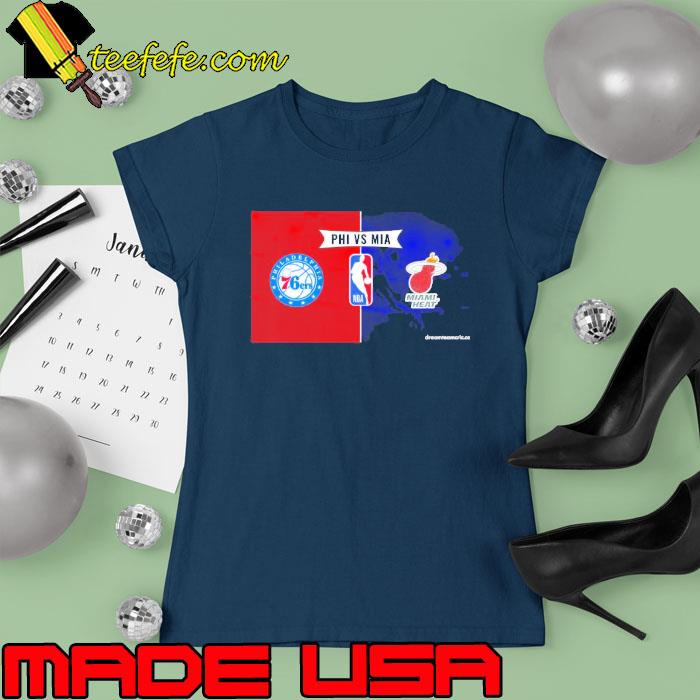 Philadelphia 76ers vs Miami Heat Football Logo s Ladies tee Philadelphia 76ers vs Miami Heat Football Logo s Ladies tee