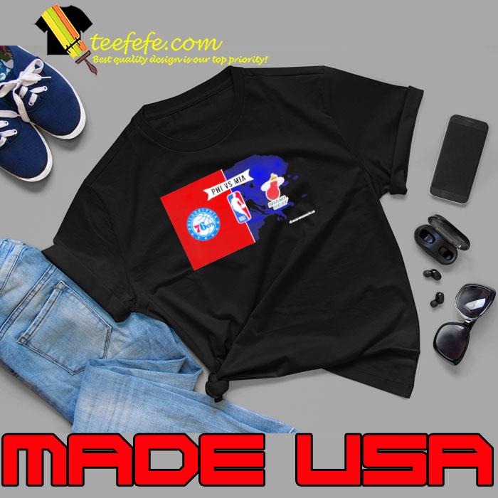 Philadelphia 76ers vs Miami Heat Football Logo shirt