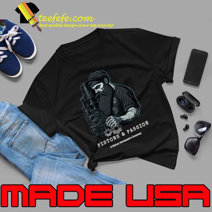 Pistons & Passion A Motor Mechanic's Journey T-Shirt Pistons & Passion A Motor Mechanic's Journey T-Shirt