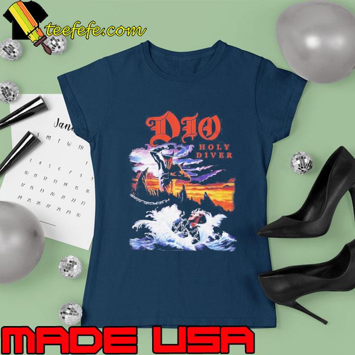 Premium dio Holy Diver Album Cover Artwork T-s Ladies tee Premium dio Holy Diver Album Cover Artwork T-s Ladies tee