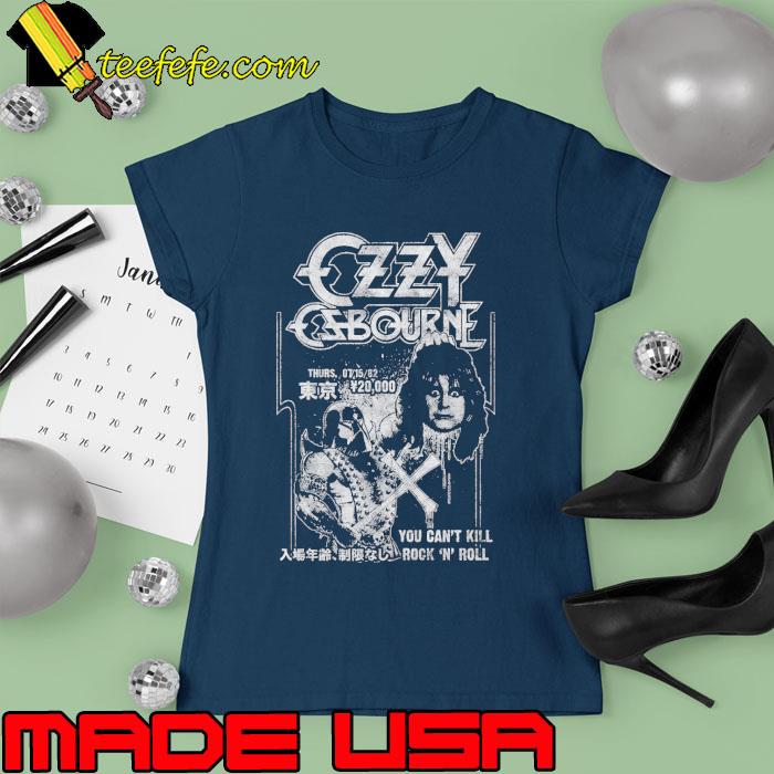 Premium ozzy Osbourne July 15, 1982 Tokyo, Japan Concert Promotional Poster Artwork Men's Unisex T-s Ladies tee Premium ozzy Osbourne July 15, 1982 Tokyo, Japan Concert Promotional Poster Artwork Men's Unisex T-s Ladies tee