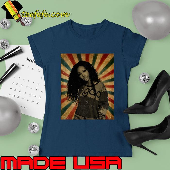 Premium sZA Photo Retro Look Fan T-Shirt Ladies tee Premium sZA Photo Retro Look Fan T-Shirt Ladies tee