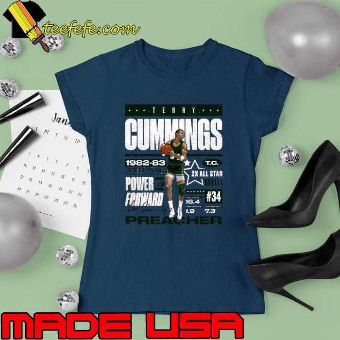 Premium terry Cummings Milwaukee Stats T-Shirt Ladies tee Premium terry Cummings Milwaukee Stats T-Shirt Ladies tee