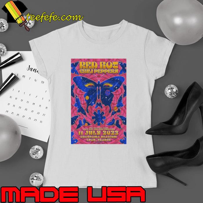 Red Hot Chili Peppers Groupama Stadium, Décines-Charpieu, France Poster s Ladies tee Red Hot Chili Peppers Groupama Stadium, Décines-Charpieu, France Poster s Ladies tee