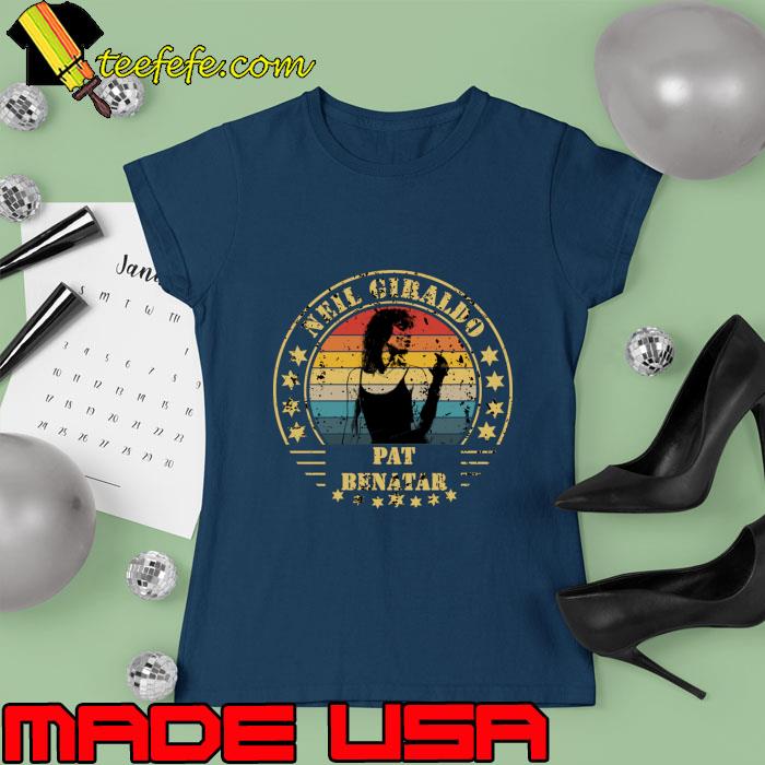 Retro Sunset Neil Giraldo Pat Benatar Stars T-Shirt Ladies tee Retro Sunset Neil Giraldo Pat Benatar Stars T-Shirt Ladies tee
