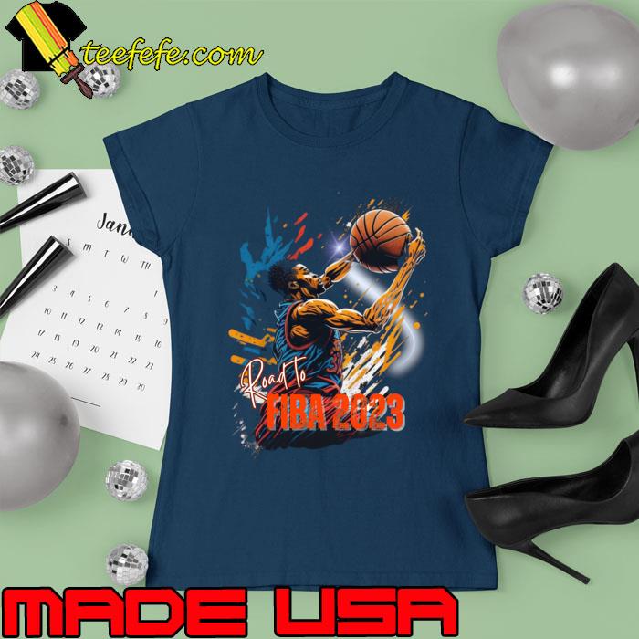 Road to FIBA 2023 for basketball lover watercolor T-Shirt Ladies tee Road to FIBA 2023 for basketball lover watercolor T-Shirt Ladies tee