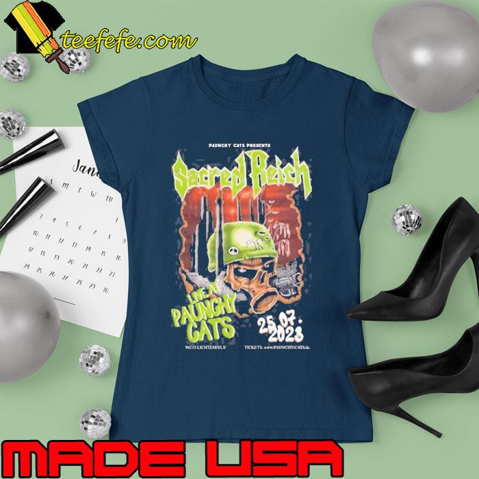 Sacred Reich Live At Paunchy Cats Tour 2023 s Ladies tee Sacred Reich Live At Paunchy Cats Tour 2023 s Ladies tee
