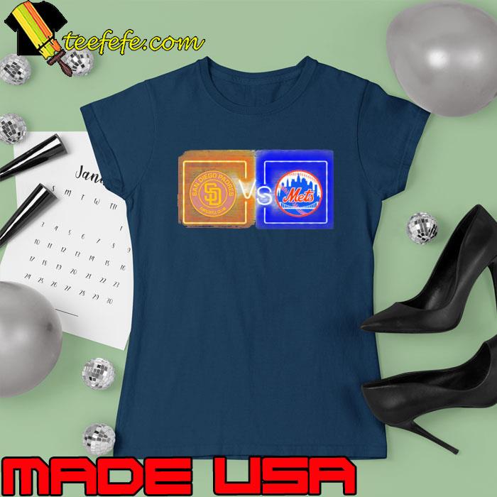 San Diego Padres vs New York Mets Logo Football s Ladies tee San Diego Padres vs New York Mets Logo Football s Ladies tee
