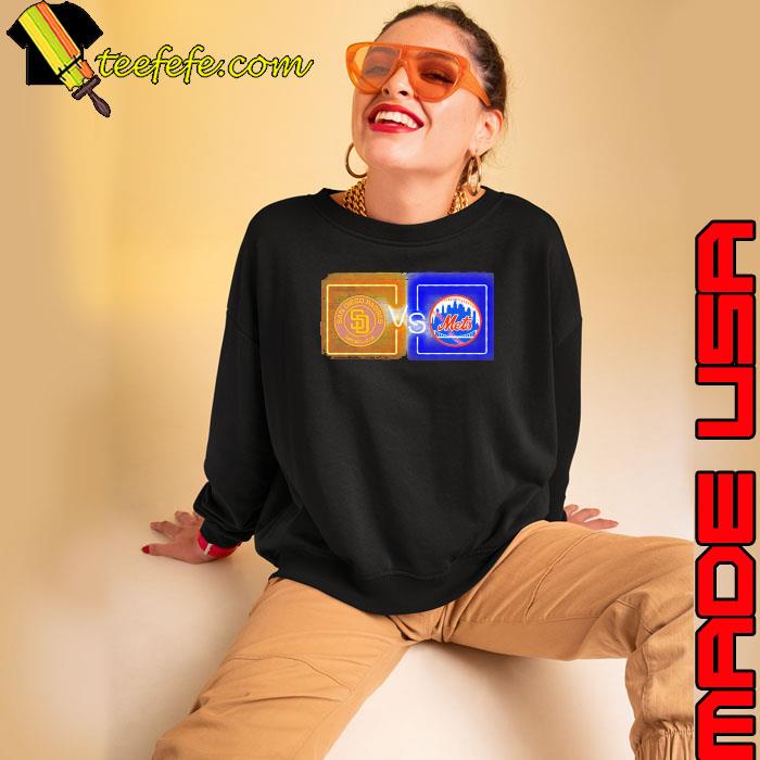 San Diego Padres vs New York Mets Logo Football s Sweatshirt San Diego Padres vs New York Mets Logo Football s Sweatshirt