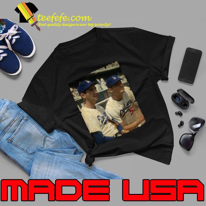 Sandy Koufax and Don Drysdale in Los Angeles Dodgers T-Shirt