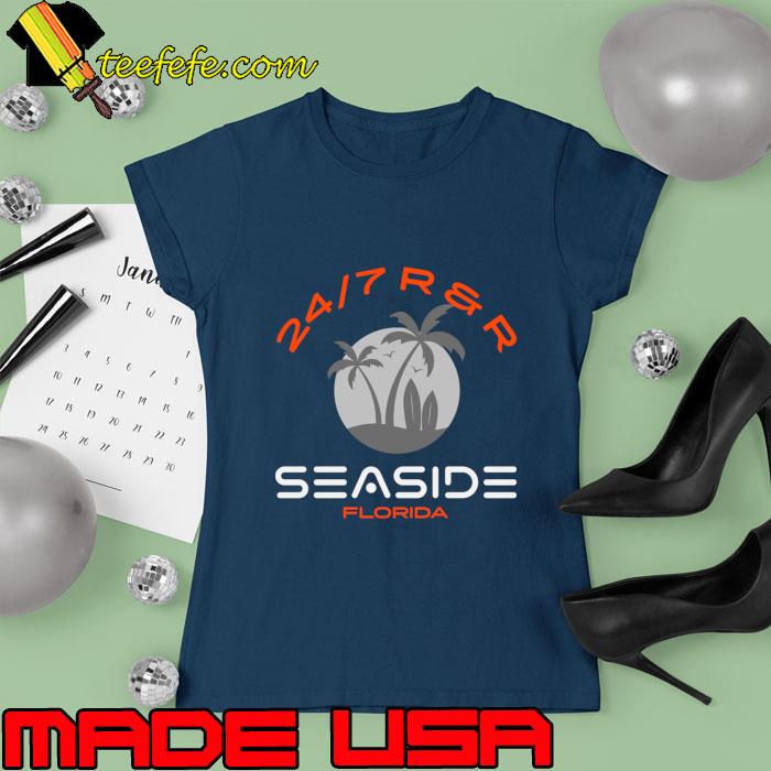 Seaside Florida 247 R and R Palm Tree Surfboard T-Shirt Ladies tee Seaside Florida 247 R and R Palm Tree Surfboard T-Shirt Ladies tee