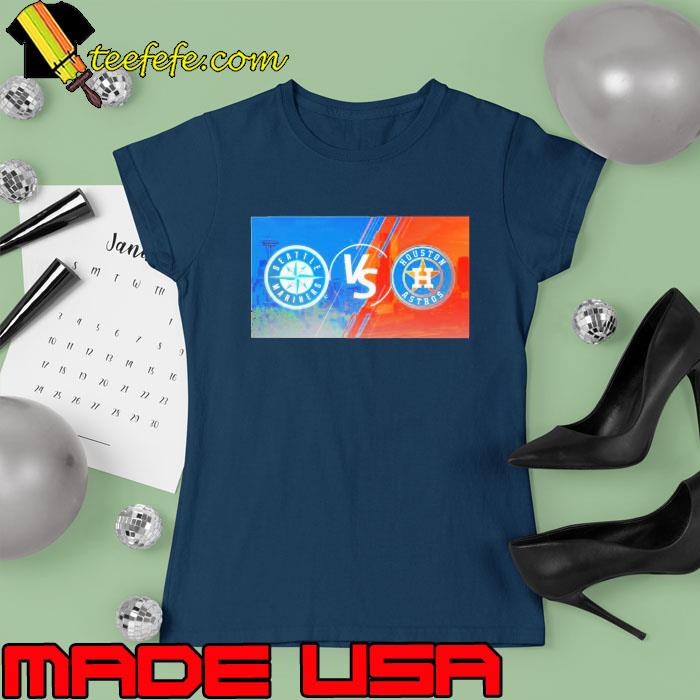 Seattle Mariners vs Houston Astros Logo Football s Ladies tee Seattle Mariners vs Houston Astros Logo Football s Ladies tee