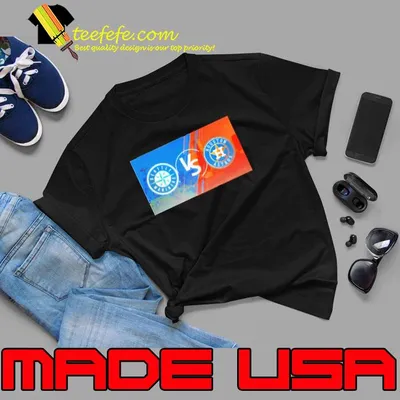 Seattle Mariners vs Houston Astros Logo Football shirt