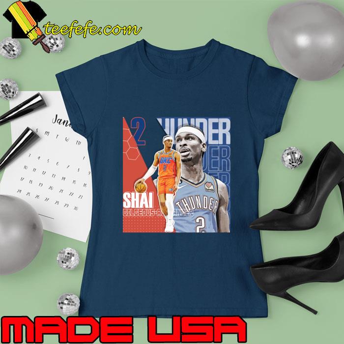 Shai Gilgeous-Alexander Basketball Design Poster Thunder T-Shirt Ladies tee Shai Gilgeous-Alexander Basketball Design Poster Thunder T-Shirt Ladies tee