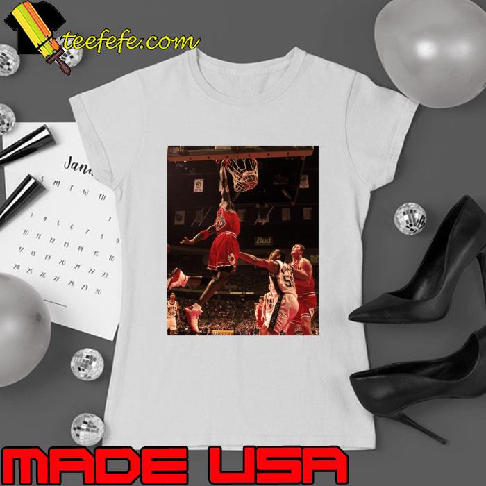 Slamdunk of MJ Playing Basketball In Chicago T-Shirt Ladies tee Slamdunk of MJ Playing Basketball In Chicago T-Shirt Ladies tee