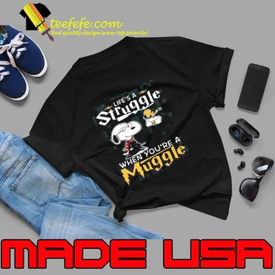 Snoopy Woodstock Harry Potter life’s a struggle when you’re a muggle shirt