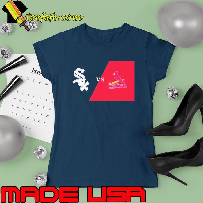 St Louis Cardinals vs Chicago White Sox Football Logo s Ladies tee St Louis Cardinals vs Chicago White Sox Football Logo s Ladies tee