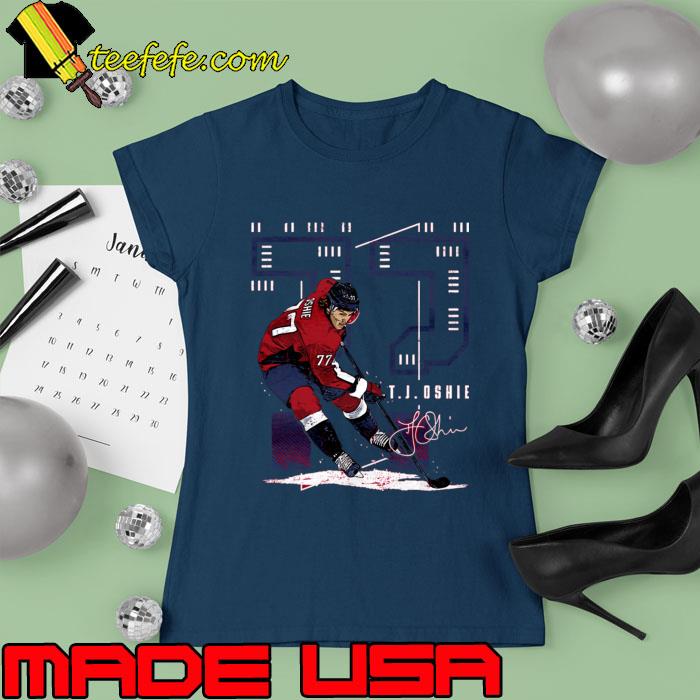 T.J. Oshie American Hockey Player For Washington Capitals NHL signature T-Shirt Ladies tee T.J. Oshie American Hockey Player For Washington Capitals NHL signature T-Shirt Ladies tee