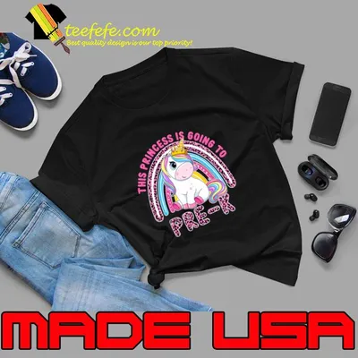 This Little Princess Is Going To Pre-K Back To Unicorn Rainbow Leopard T-Shirt