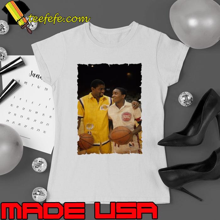 Top magic Johnson And Isiah Thomas Basketball T-Shirt Ladies tee Top magic Johnson And Isiah Thomas Basketball T-Shirt Ladies tee