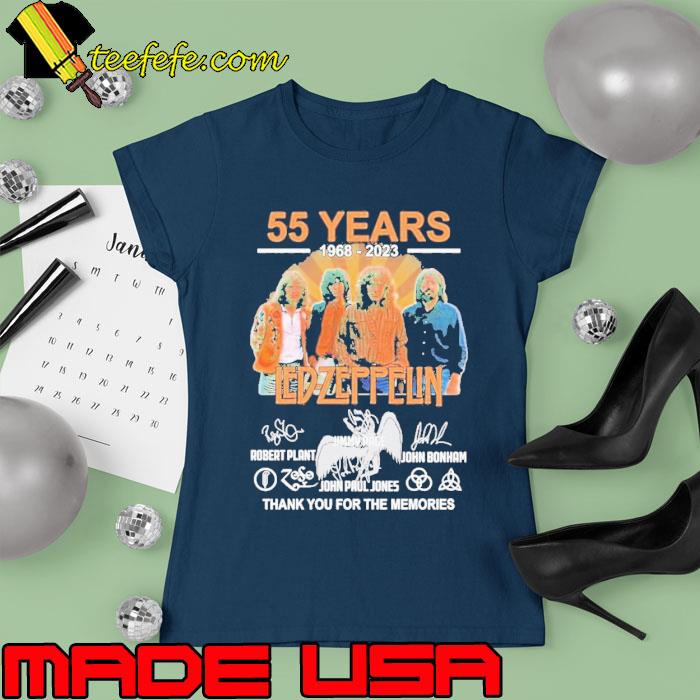 Vintage 70s Led Zeppelin 55 Years 1968 – 2023 signature s Ladies tee Vintage 70s Led Zeppelin 55 Years 1968 – 2023 signature s Ladies tee