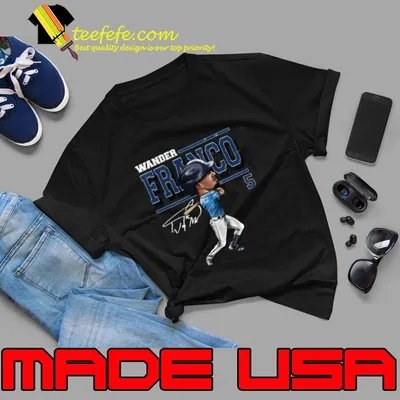 Wander Franco Tampa Bay Cartoon Signature Bani Player T-Shirt