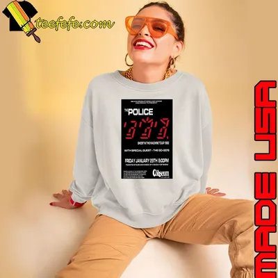 1982 The Police Ghost In The Machine Tour concert announcement T-Shirt