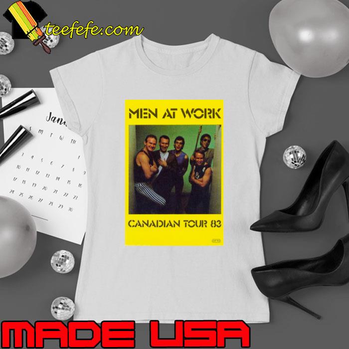 1983 Men at Work Canadian Tour concert T-Shirt Ladies tee 1983 Men at Work Canadian Tour concert T-Shirt Ladies tee