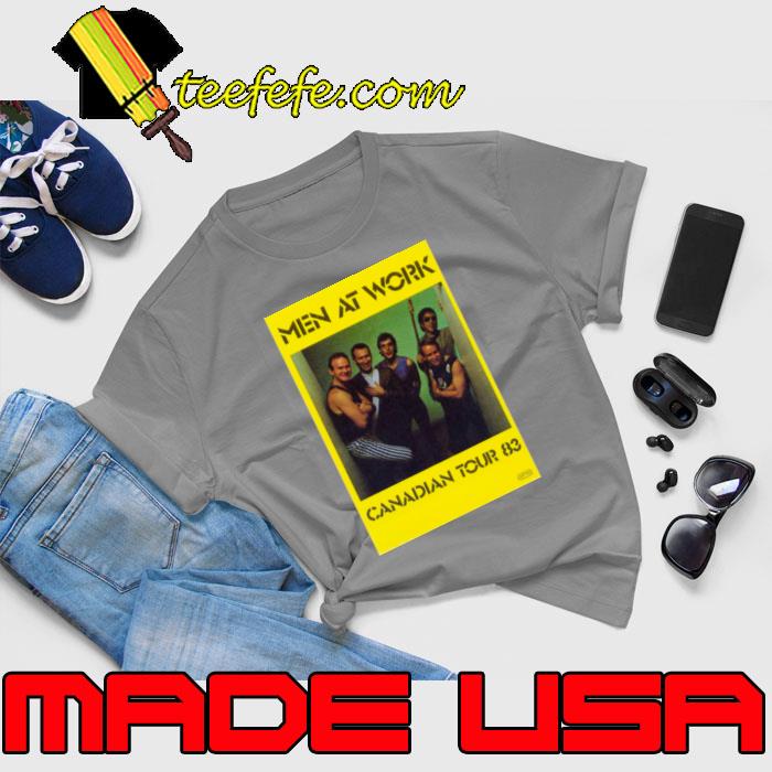 1983 Men at Work Canadian Tour concert T-Shirt Unisex 1983 Men at Work Canadian Tour concert T-Shirt Unisex